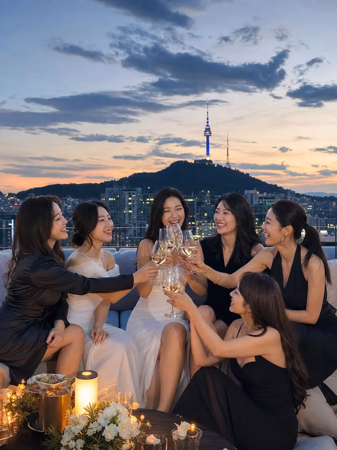 Seoul bachelorette rooftop party package